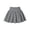 Grey, variant on lnmuld Solid Ribbed Elastic Waist Gathered Swing Mini Skort Preppy Back to School Mix Match Outfit for Girls Blue,13-14 Years