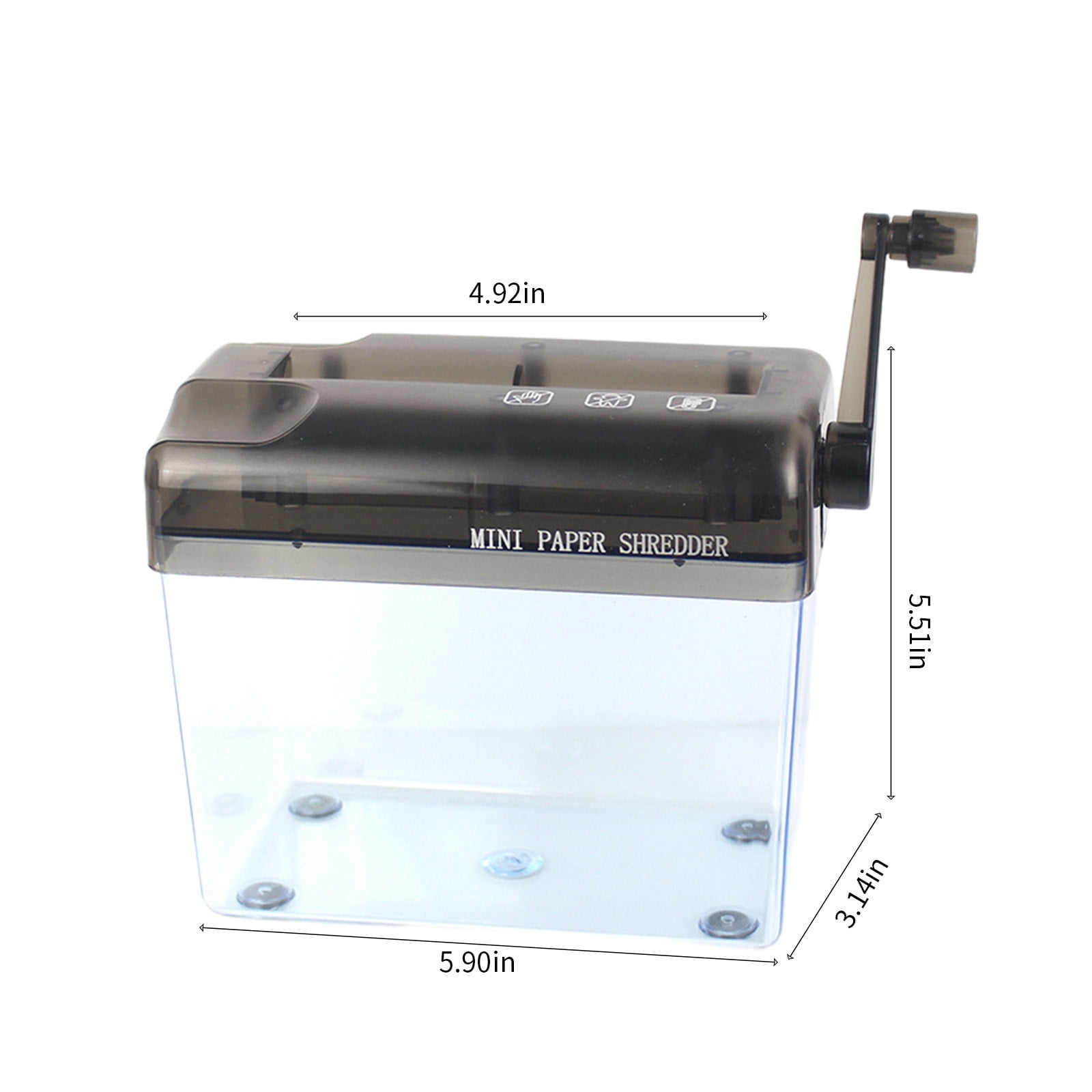 A6 Mini Manual Paper Shredder Portable Hand Crank Document Shredder for Home Office Receipt Bill Confidential Shredding