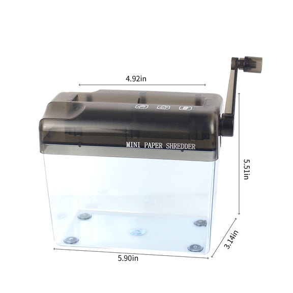 Momihoom Portable Manual Mini Paper Shredder, A6 Straight-Cut Desktop Shredder for Home Office