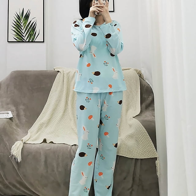Ensemble Ample pour Femmes, Mince, Mignon, Dessin Animé, Décontracté, Tenue d'Intérieur