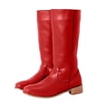 thumbnail image 5 of Siilsaa Western Cowboy Boots for Women - Knee High Wide Calf Cowgirl Boots Red,6, 5 of 5