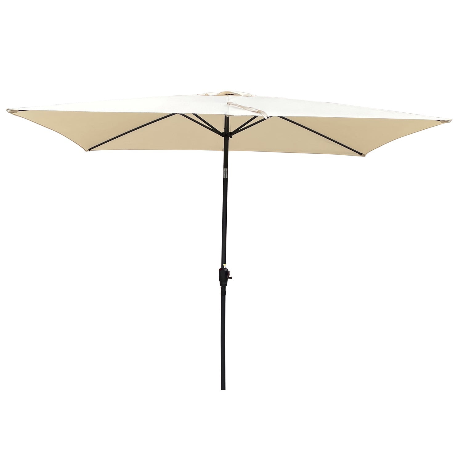 Canddidliike 9FT Patio Umbrella, Outdoor Waterproof Umbrella with Crank and Push Button Tilt - White