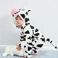thumbnail image 6 of WIBACKER 0-3T Unisex Baby Animal Costume Winter Autumn Flannel Hooded Romper Christmas and Halloween Cow Cosplay Jumpsuit, 6 of 11
