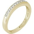 thumbnail image 2 of MyDiamondBox 1/10 Carat Total Weight (cttw) Sterling Silver Wedding Band with White Diamonds - Yellow Gold Bridal Ring for Women (Ring Size: 5), 2 of 3