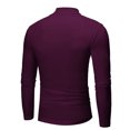 thumbnail image 3 of Jalioing Fall Winter Basic Shirt for Men Mock Neck Long Sleeve Solid Color Slim Tops Soft Casual Undershirts, 3 of 5