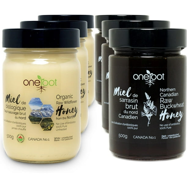 OneRoot Organic + Buckwheat Gift Box Unpasteurized Canadian Honey