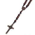 thumbnail image 2 of Collar de rosario católico de madera yuxing con cruz para joyería religiosa, 2 of 5