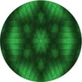 thumbnail image 1 of Ahgly Company Machine Washable Indoor Round Transitional Deep Emerald Green Area Rugs, 4' Round, 1 of 7