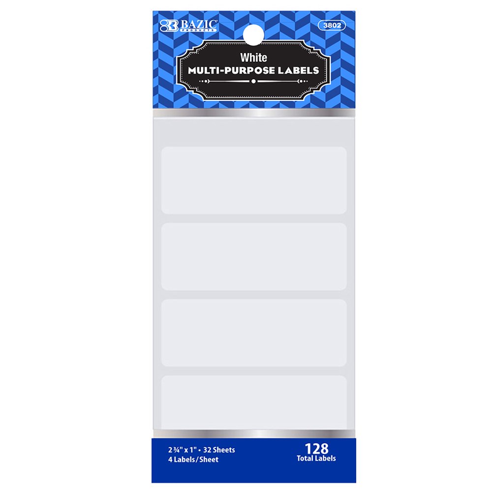 BAZIC All Purpose Label 2 3/4" X 1" Self Adhesive Shipping Labels