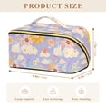 thumbnail image 4 of FORMRS Makeup Bag Travel Cosmetic Organizer for Women Fold Flat Zipper Pouch with Handle, Purple Clouds, 4 of 8