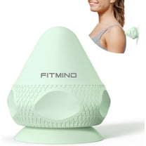 FITMIND Mountable Massage Ball with Suction Cup, Deep Tissue Back Foot Massager for Sore Muscle Knot Relief, Plantar Fasciitis, Green