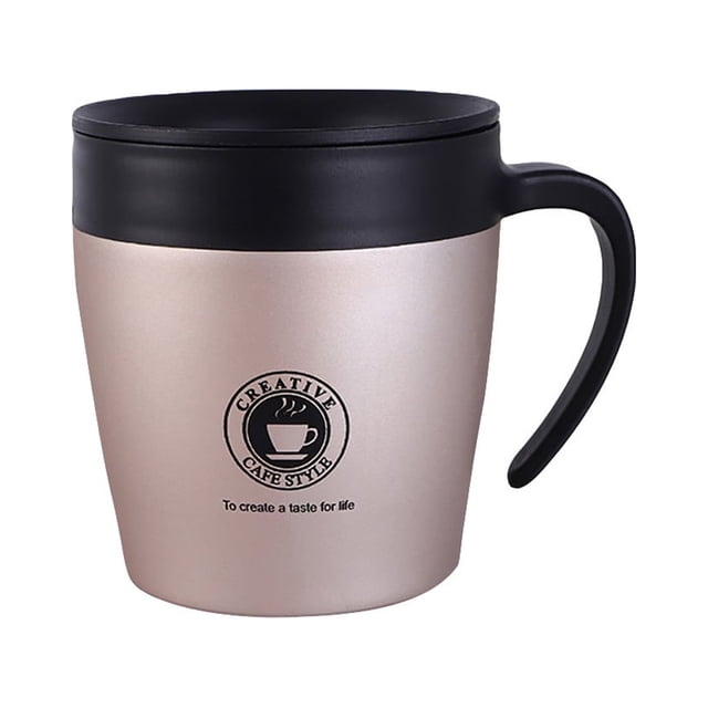 Jovati Tasse à Café Isolée en Acier Inoxydable 350 ml, Gobelet à Double Paroi avec Couvercle, (12 Unités)