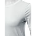 thumbnail image 4 of A2Y Women's Basic Solid Premium Cotton Short Sleeve Crew Neck T Shirt Tee Tops White S, 4 of 6