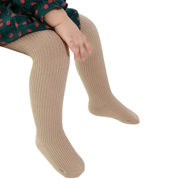 Akiihool Girls Tights Girls Tights Toddler Kids Baby Girls Winter Warm Tights Stockings Pantyhose Pants Socks(Khaki,0-3 Months)