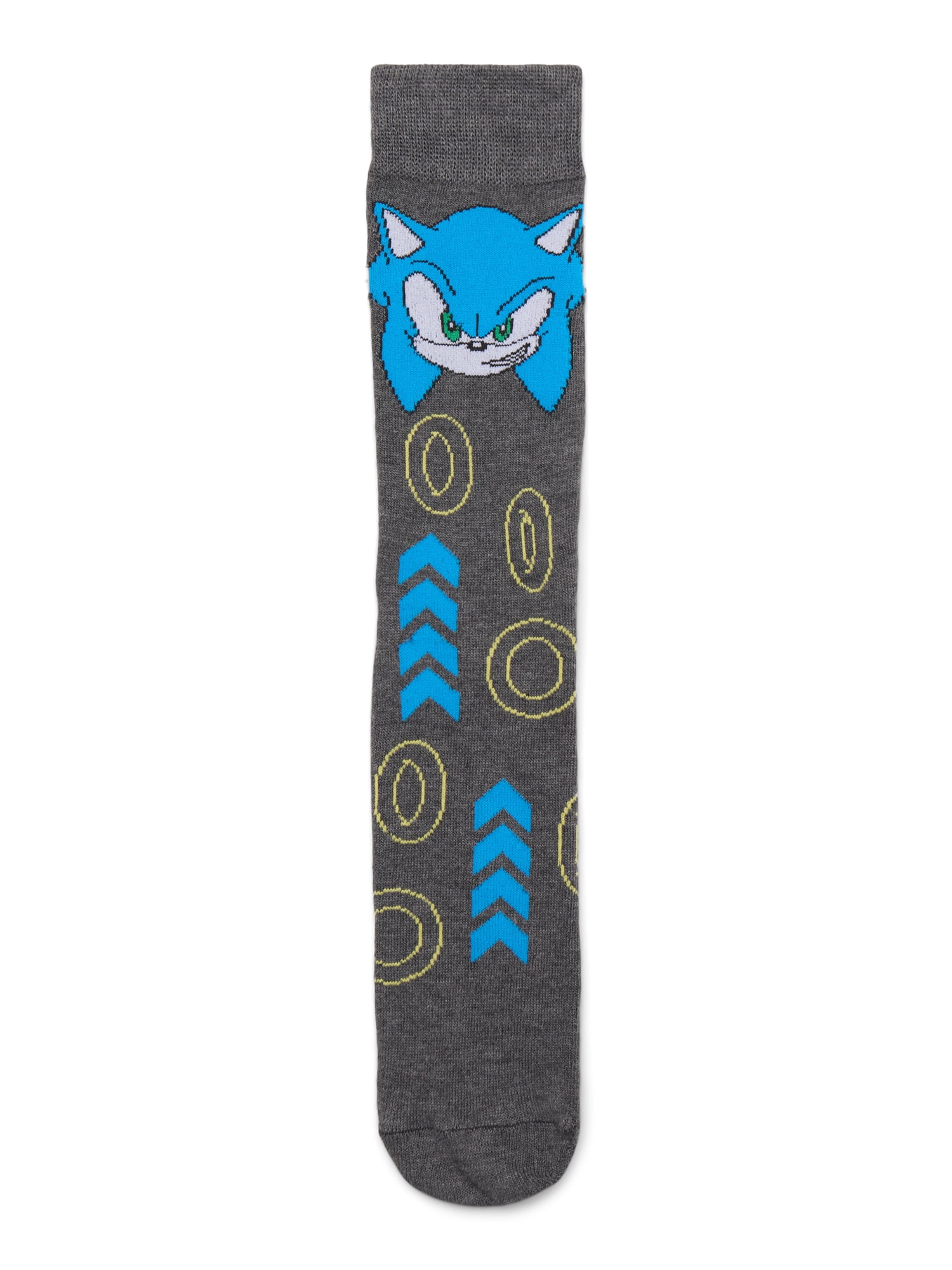 Sonic the Hedgehog Men's Crew Socks, 6-Pack, Shoe Sizes 8-12