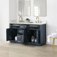 thumbnail image 4 of Gavino 60" Wood Vanity in Royal Blue with Composite Stone Top no Mirror, 4 of 14