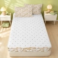 thumbnail image 4 of Erosebridal Kawaii Butterfly Zipper Queen Comforter Set with Fitted Sheet and 2 Pillowcases, Cartoon Animal Zipper Bedding Set, Reversible, Champagne Gold, Reversible, 4 of 7