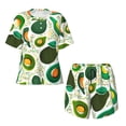 thumbnail image 2 of Yiaed Green Avocado Print Short Sleeve Pajama Sets for Women Casual Crew Neck 2 Piece Lounge Sets Women's Short-Sleeved Pajama-XX-Large, 2 of 5