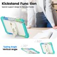 thumbnail image 5 of for iPad (A16)11th /10th Generation 11/10.9 inch 2025/2022 Case, 3in1 Heavy Duty Shockproof Tablet Case with Stand, Shoulder Strap, Rainbow Blue, 5 of 7