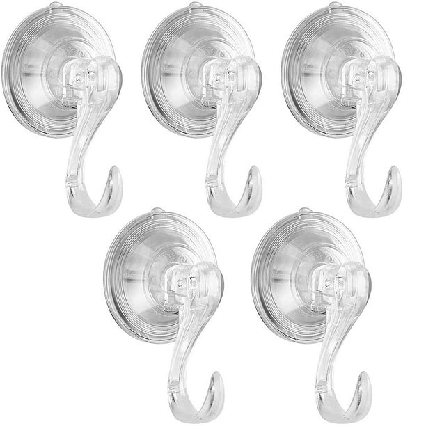 4 Pack Suction Cup Hooks, Clear Reusable Heavy Duty Vacuum Suction Cup