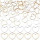 thumbnail image 1 of Anillos de unión de lágrima ovalada con corazón redondo, corazón hueco, oro, plata, dijes huecos, anillo conector de amor hueco, 1 of 9