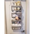 thumbnail image 4 of Over Door Hanging Organizer Fabric Storage Bag with 4 Compartment for Toy Magazine Hat Gray, 4 of 5
