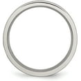 thumbnail image 3 of Chisel Titanium Brushed and Polished 6.2mm Grooved Band - Ring Size 13.5, 3 of 8