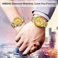 thumbnail image 2 of Watches for Couples Diamond Luxury Men and Women His and Hers Pair Watch Set Husband Wife Valentines Matching Wrist Watch Wedding Gifts Day Date Waterproof Quartz Analog, 2 of 6