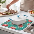 thumbnail image 5 of Dish Drying Mat Drainer Pads - Extra Large Microfiber Drying Mats for Dishes Kitchen Counter Super Absorbent Pads for Draining Racks (Green,16"x18" ), 5 of 7