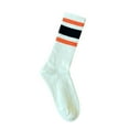 thumbnail image 2 of New Women Men Striped Socks Soft Breathable Crew Socks Casual Slouch Athletic Matching Socks, 2 of 4