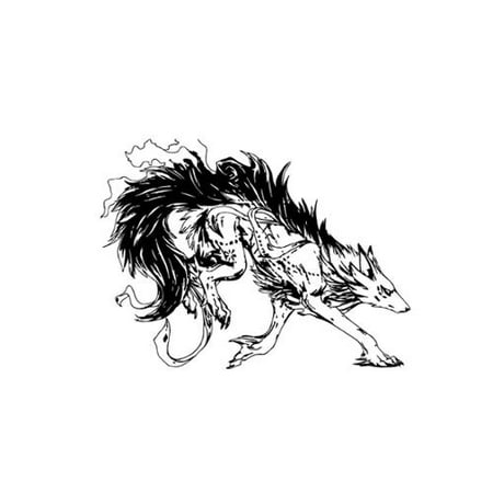 Paint Tribal Flames - Vsgraphics llc Flaming Wolf Vinyl Wall Decal