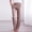 Khaki, variant on LoyisViDion Women Casual Pants Cotton and Linen Solid Drawstring Elastic Waist Long Straight Pants Khaki XXL
