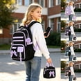 thumbnail image 2 of Kcolen Backpack for School,Cute Y2K Backpack Set Lightweight Backpack With Multiple Pockets for First Day of School,Purple, 2 of 6