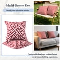 thumbnail image 6 of 18x18 Inch Outdoor Throw Pillows Set of 2, Waterproof & Fade-Resistant, Square Decorative Cushion For Patio Furniture, All Weather Outdoor Pillows (Red Grid), 6 of 7