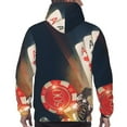thumbnail image 7 of Lsque Casino Poker Chips Pattern Casual Men's Hoodie,Hooded Sweatshirt with Kangaroo Pocket,Pullover Hoodie-X-Large, 7 of 7