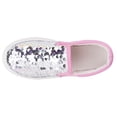 thumbnail image 3 of Toddler Girls Sneakers loafer Shoes Slip On Little Kids Canvas Flipping Sequins Color Change Glimmer Glitter Sparkle Low Top Non Slip Rubber Sole Lightweight Fashion Casual Light Pink Size 2, 3 of 5