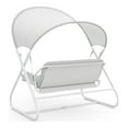 thumbnail image 4 of Furniture of America Tandor UV-Resistant Patio Cushioned 2-Seater Swing Chair, White, 4 of 12
