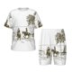 thumbnail image 1 of Balery Cowboys Riding A Horse Near A Tree Conjunto de Pijama Infantil de Manga Corta con Estampado – Ropa de Dormir de Algodón Suave-Large, 1 of 6