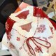 thumbnail image 5 of Suéter de copo de nieve navideño para mujer, jersey con lazo y cuello en V, suéter de punto de manga larga, jersey de invierno, suéter de moda coreana nuevo, 5 of 5