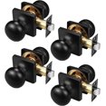 thumbnail image 1 of Round Passage Door Knobs Interior Matte Door Knobs Indoor Keyless Non-Locking Handle Set for Hallway or Closet Doors Reversible for Right/Left Handed Door, 1 of 5