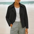 thumbnail image 2 of Womens Spring Jacket ,Women's plain long-sleeved lapel button casual office suit jacket, 2 of 8
