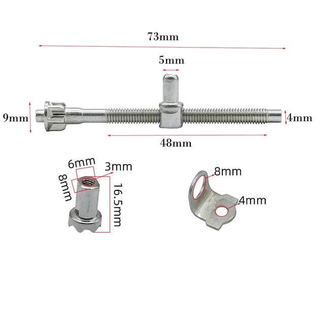 BTOER Kit de Vis et Écrou de Réglage de Tension pour Tronçonneuse Électrique 68/73mm