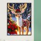 thumbnail image 4 of Pintura De Diamante 5D DIY Taladro Redondo Completo Kit De Ciervo De Navidad Decoración 30x40cm, 4 of 9