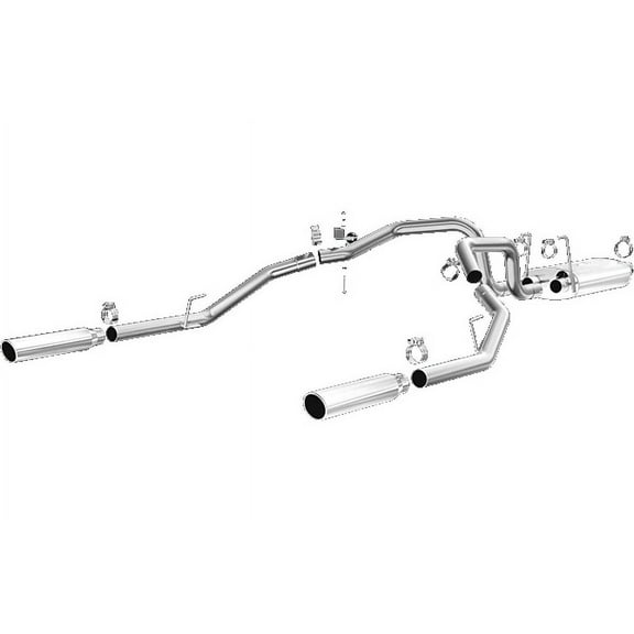 Magnaflow 09-13 Dodge Ram 1500 V6 3.6L Dual Spilt Rear Exit Polished Stainless C/B Perf Exhaust Fits select: 2019-2023 RAM 1500 CLASSIC, 2022 RAM 1500 BIG HORN/LONE STAR
