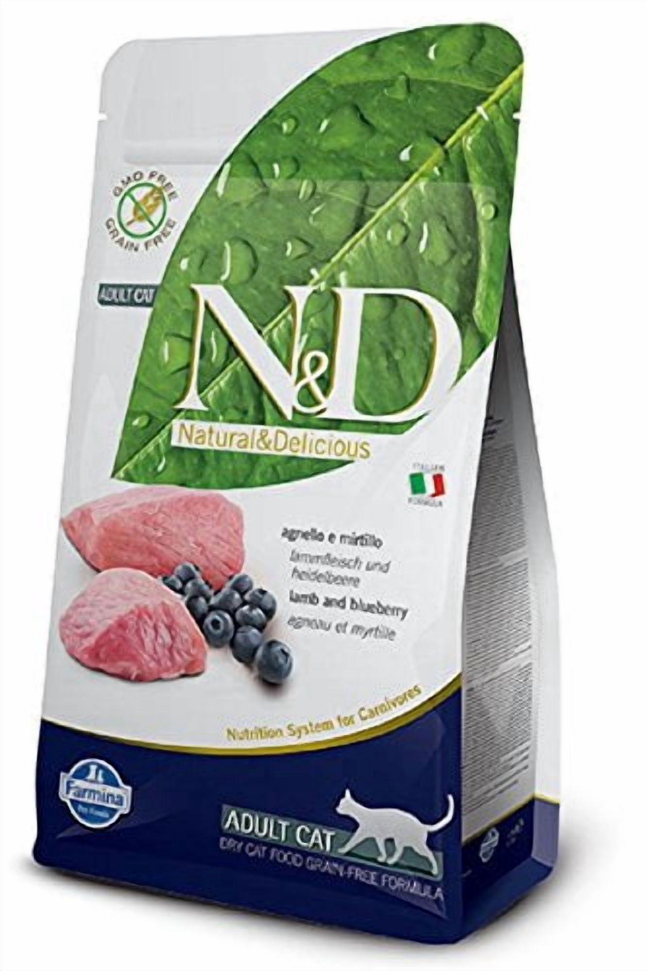 Farmina Natural & Delicious Grain Free Lamb and Blueberry Adult Cat, 11 lb bag