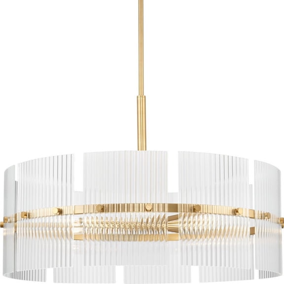 P400389-205-Progress Lighting-Seville - 6 Light Chandelier-17.75 Inches Tall and 27.87 Inches Wide-Soft Gold Finish