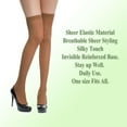 thumbnail image 3 of Women's Nylon Over the Knee Sheer Socks Base Reinforced - 6 Pairs (70 Denier) Bronze, 3 of 4