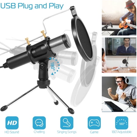 UPC: 0635028902755 | Broadcast Microphone for Computer  iMounTEK Professional USB Condenser Microphone with 180° Tripods Pop Filter for Laptop Computer Vlog Living Broadcast Live Streaming YouTube TikTok