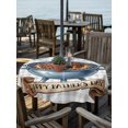 thumbnail image 3 of Outdoor Tablecloth with Umbrella Hole Zipper Grey Father's Day Round Tablecloth 54" Waterproof Outside Table Cloth Checkered Farmhouse Plaid Modern Art Patio Table Cover Tablecloths for Picnic Party, 3 of 8