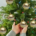 thumbnail image 4 of HomeDM 6Pcs Christmas Balls 6cm/2.36" Hanging Xmas Balls Ornaments Shatterproof Plastic Pendant for Christmas Tree Garland Decorative Balls Wedding Holiday Party Home Decor Gold, 4 of 6